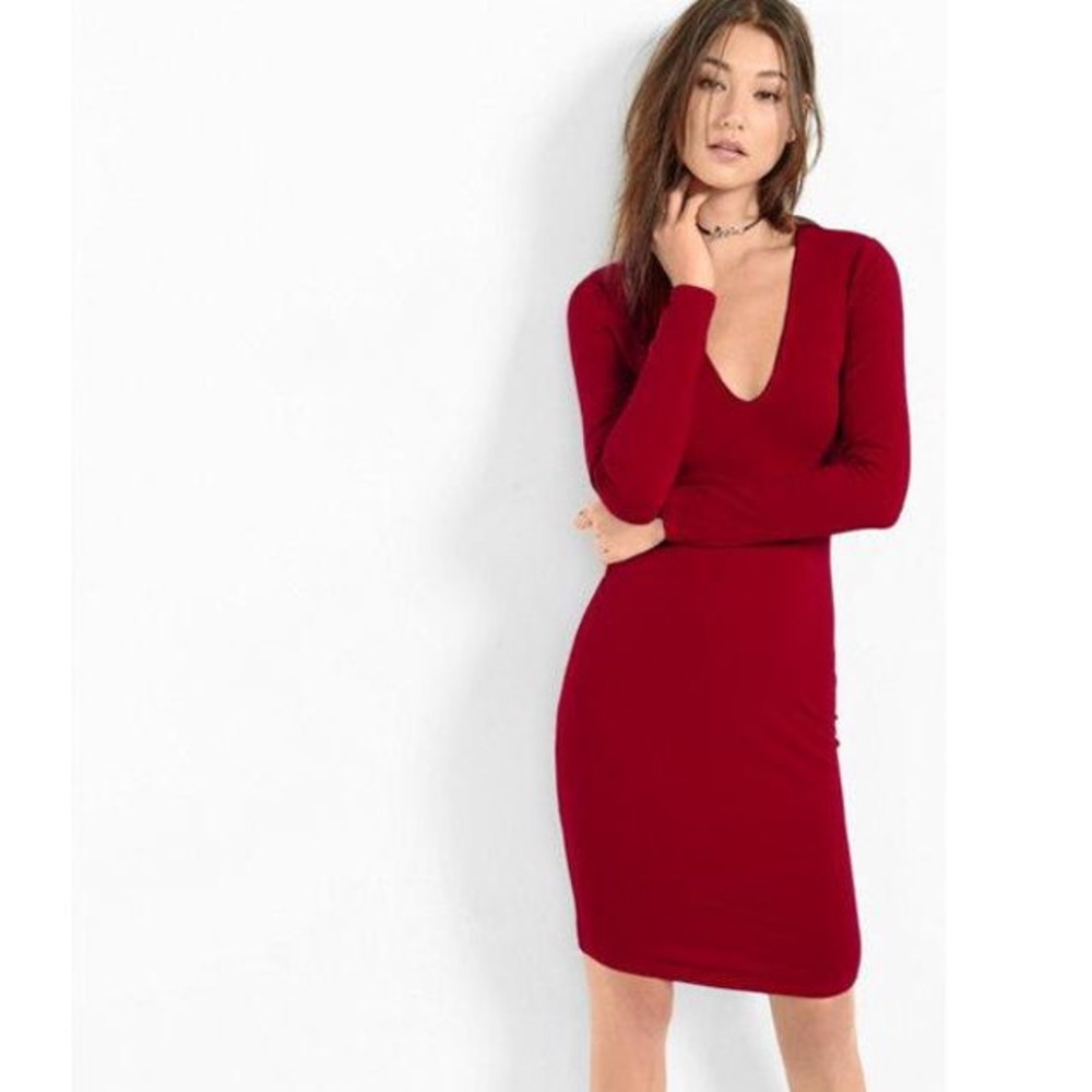 Express Low V Dress
